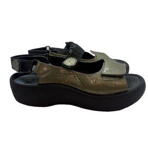 Wolky 3204 Jewel Womens Sz 38 7US Bronze Slip On Casual Walking Slingback Sandal